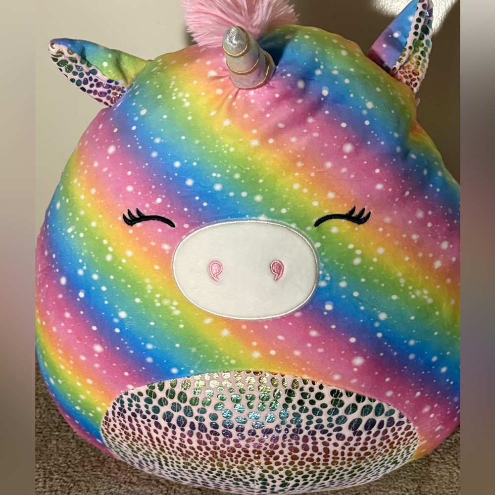 Rainbow Unicorn smush mellow pillow